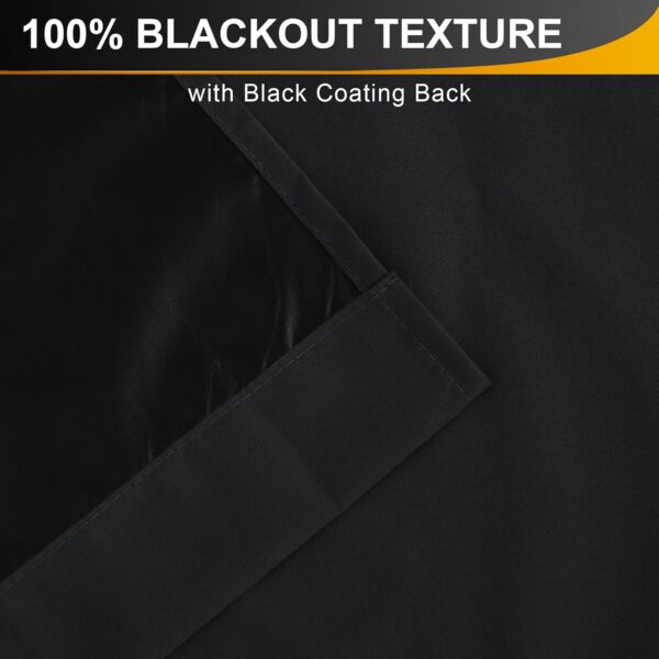 NICETOWN 100% Black Out Curtains 78 inch Long for Doorway, Travel Blinds Thermal Insulated Portable Blackout Window Treatments with Suction Cups for Bedroom/Living Room, 1 Panel, W52 x L78 - Image 6