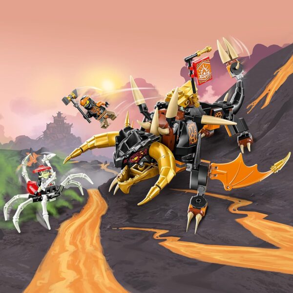 LEGO NINJAGO Cole’s Earth Dragon EVO 71782, Upgradable Action Toy Figure for Boys and Girls with Battle Scorpion Creature and 2 Minifigures, 2023 Playset - Image 2