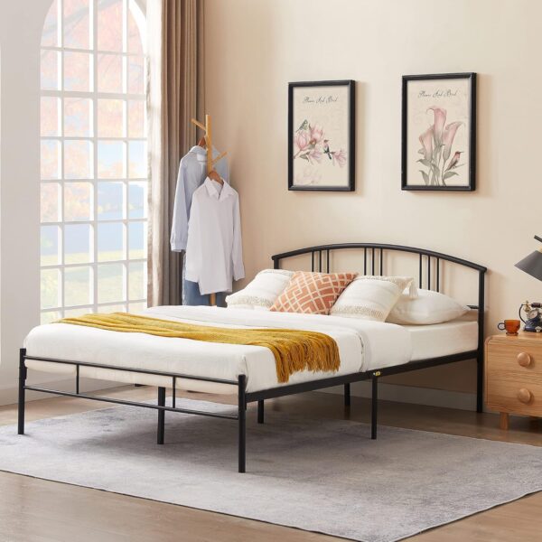 VECELO 14 inch Full Size Bed Frame Metal Platform Mattress Foundation with headboard Footboard Steel Slat Support/No Box Spring Needed/Easy Assembly - Image 4