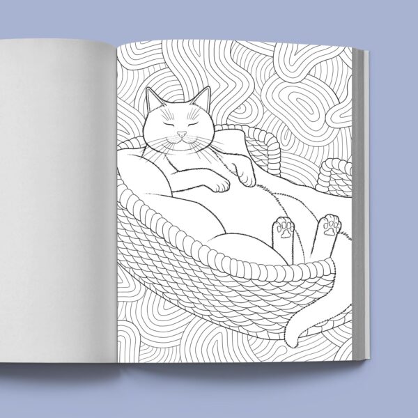 Stress Relief Cat Coloring Book: Calming and Adorable Designs for Adults - Image 5