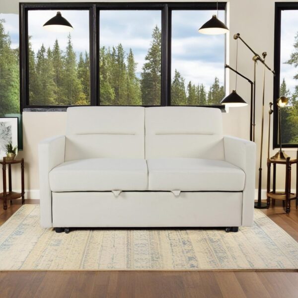 KELRIA 81.5" L-Shaped Convertible Sectional Sofa Bed with Chaise & USB, 4-seat Velvet Reversible Couch Sleeper w/Pull Out Bed and Storage Space, for Living Room, Apartment, Office, Black - Image 3