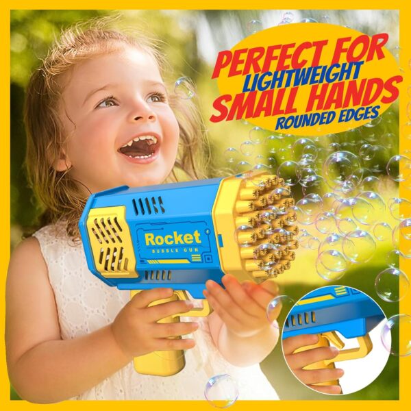 Toys for Boys Girls Ages 3-8: 2 Pack Bubbles Machine with Bubble Solution, Outdoor Toys for Kids Age 4-8, Gifts for 3 4 5 6 7 8 Years Old Boy Girl Kid Toddlers Outside Birthday Party Wedding - Image 4