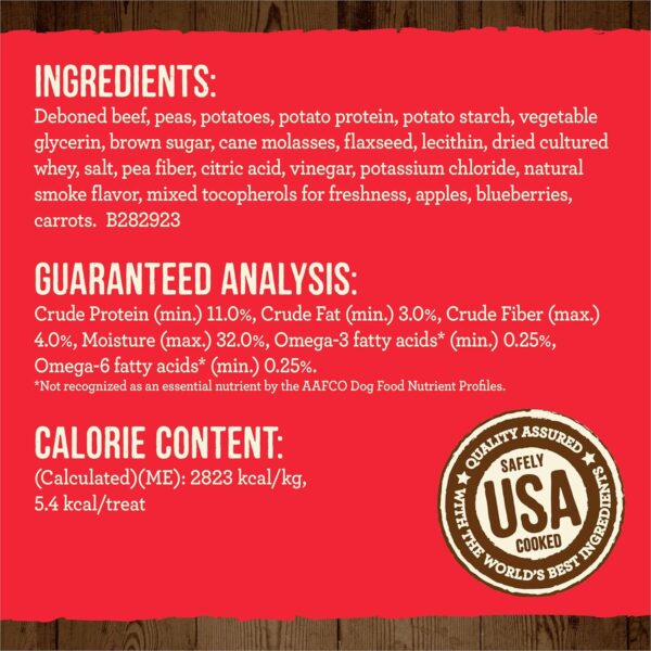 Merrick Power Bites Natural Soft And Chewy Real Meat Dog Treats, Grain Free Snack With Real Beef Recipe - 6 oz. Bag - Image 5
