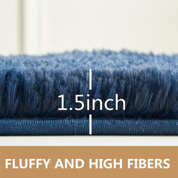 Arbosofe Rugs for Living Room, Area Rug for Bedroom, 5 x 7 Clearance Navy Blue Nursery Room Rug, Large Throw for Playroom Room- Soft, Fluffy, Shaggy Carpets for Kids Room Girls - Image 7