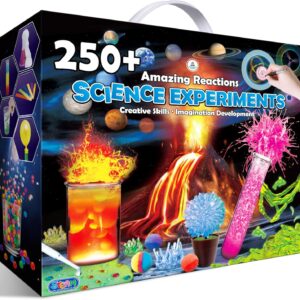 UNGLINGA 250+ Science Experiments Kits for Kids, Boys Girls Toys Birthday Gifts Ideas, Chemistry Set, STEM Activities Educational Project, Volcano and More Scientist Kit