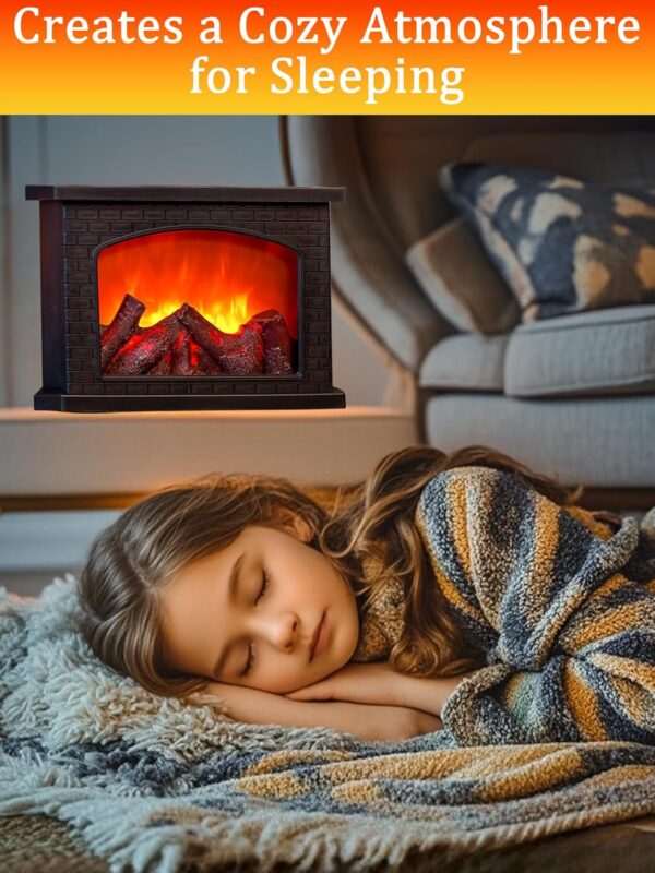Fireplace Lanterns Decorative,Fire Places Electric,Small Flame Effect Lamp,USB Rechargeable Battery Powered LED Electric Fires Place Light,Suitable for Indoor and Outdoor,Christmas Decoration - Image 2