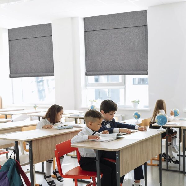 WdFour Triple Layers,UV Protect, 100% Light Block, Multi-use, no Noise, Easy Installed Door Curtains, Adjustable Roller Shade, Window Blind, for Office, Wards and Home(24Wx38L,Dark Gray,1 Piece) - Image 6
