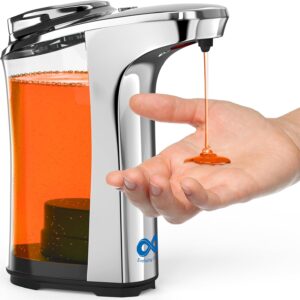 Everlasting Comfort Automatic Soap Dispenser Touchless, No Drip Hand Soap & Dish Soap Dispenser for Kitchen Sink with Adjustable Output, Motion Sensor