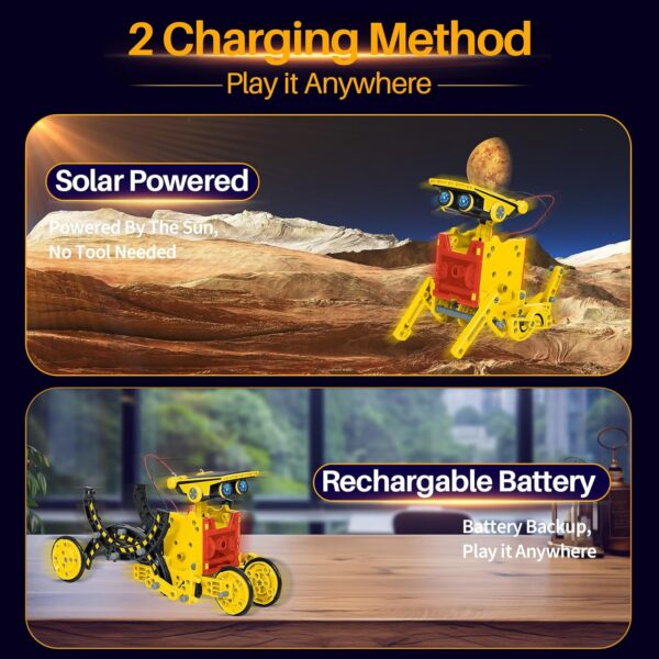 Solar Robot Toys for Kids Ages 8-12, 12-in-1 STEM Projects Science Kits for 8-13 9 10 11 Year Old Teen Boys Girls, 190Pcs DIY Building Experiment Education Sets, Christmas Birthday Gifts Ideas. - Image 7