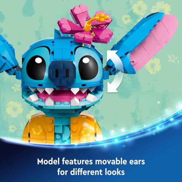 LEGO Disney Stitch Toy Building Kit, Disney Toy for 9 Year Old Kids, Buildable Figure with Ice Cream Cone, Fun Disney Gift for Girls, Boys and Lovers of The Hit Movie Lilo and Stitch, 43249 - Image 3