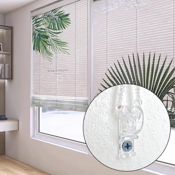 8 Pcs Roller Shade Clear Saftey Chain Retainer and Cord Guide Curtain P Clip Blind Cord Holder, Fixation Hook Bead Chain Tension Device with Screws for Roller Vertical and Roman Shades - Image 5