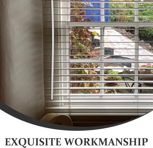 HOMSFOU 24 Inch 60cm Blind Wand Vertical Blinds Replacement Parts Blind Rod Curtain Blind Wand with Hook White Plastic Blind Opener Long Window Blind Stick Tilt Rod - Image 2
