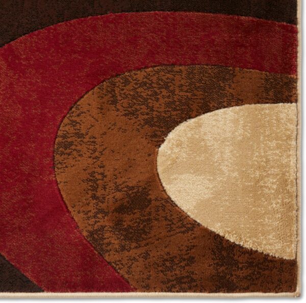 Home Dynamix Tribeca Slade Modern Area Rug, Abstract Brown/Red 39"x55" - Image 6