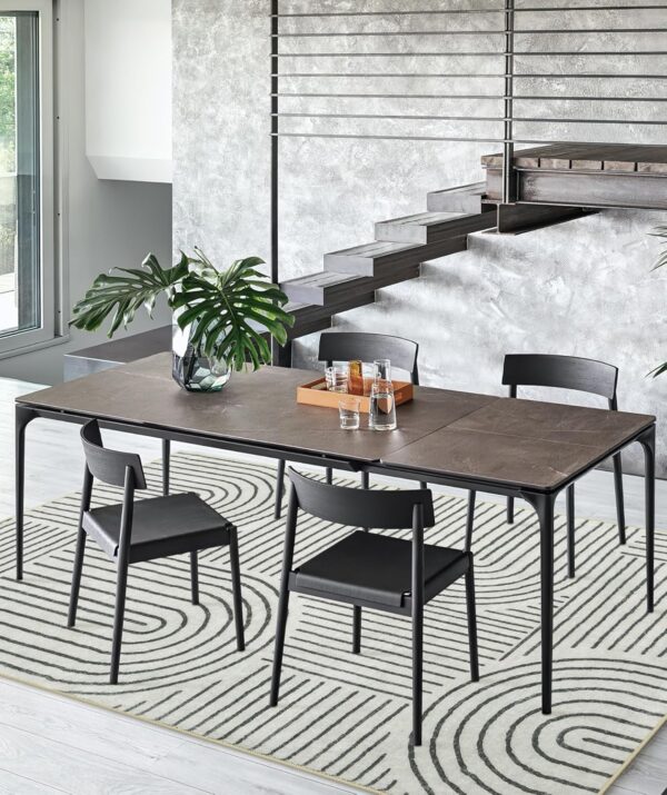 Lahome Abstract Washable Area Rug, 5x7 Rug for Bedroom Non-Slip Soft Living Room Rug, Ultra-Thin Modern Black and White Rug Stain Resistance Throw Large Carpet for Dining Room (5'x7',Black) - Image 4