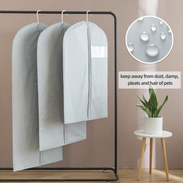 Dress Bags for Gowns Long, 65'' Long Dress Clear Garment Bag(Set of 2, 23.3'' X 65'') - Image 4