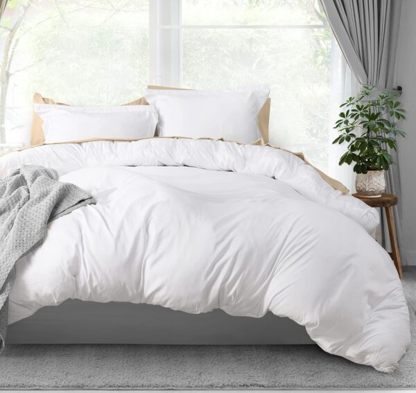 Utopia Bedding Duvet Cover Queen Size - 1 Duvet Cover with 2 Pillow Shams - 3 Pieces Bedding Duvet Cover with Zipper Closure - Soft Brushed Microfiber, 90 X 90 Inches (Queen, White)