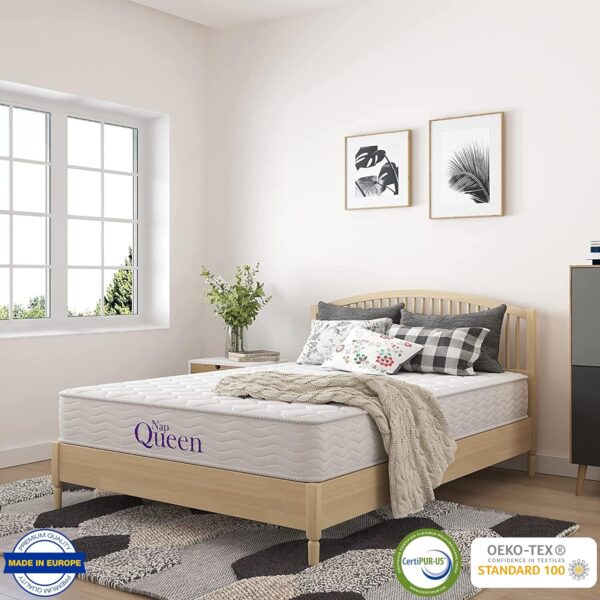 NapQueen 6 Inch Innerspring Twin Size Medium Firm Support Relief Mattress, Bed in a Box, White - Image 2