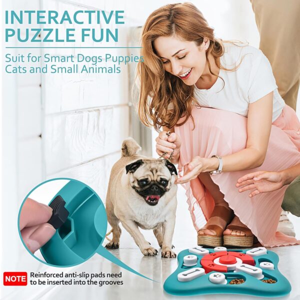 Dog Puzzle Toys, Treat Dispensing Dog Enrichment Toys for IQ Training and Brain Stimulation, Interactive Mentally Stimulating Toys as Gifts for Puppies, Cats, Dogs - Image 6