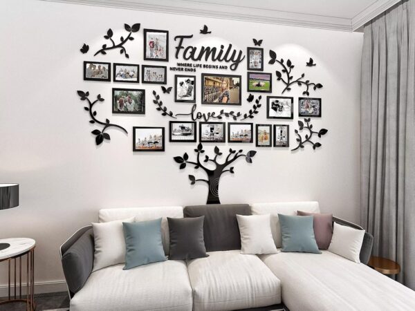 DIY Wall Decor Living Room Family Tree Wall Decor Sticker 3D Picture Frames Collage Wall Decor Living Room Wall Decor - Image 6