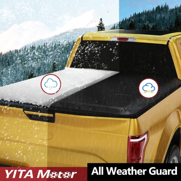 YITAMOTOR Soft Roll Up Truck Bed Tonneau Cover Compatible with 2019-2024 Chevy Silverado/ GMC Sierra 1500 New Body Style, Fleetside 6.6 ft Bed - Image 5