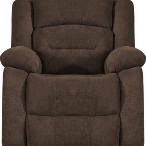 PayLessHere Recliner Chair Single Recliner Sofa for Adults PU Leather Lazy Boy Recliner Sofa Couch Manual Reclining Chair for Living Room, Bedroom, Home Theater Seating, Black
