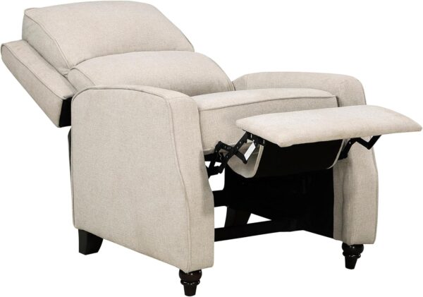 Lexicon Push Back Recliner Chair Living Room, Reclining Sofa Chair, Modern Recliner Sofa Chair, Fabric Recliner Arm Chair for Living Room/Office/Apartment, Beige - Image 7