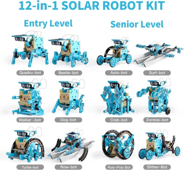 Lucky Doug 12-in-1 STEM Solar Robot Kit Toys Gifts for Kids 8 9 10 11 12 13 Years Old, Educational Building Science Experiment Set Birthday for Kids Boys Girls - Image 5