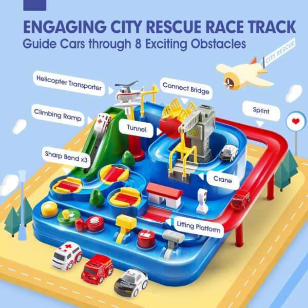 Toys for 3 Year Old Boys Birthday Gift - Large Race Track - 3 Year Old Boy Toys - Car Toys for Boys 3-4-5-6-7 - Montessori/Thinking/Fine Motor Skills/STEM Toys - Image 2