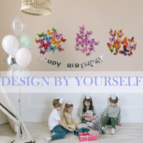 Butterfly Wall Decor 24/48 PCS, 3D Butterflies Stickers for Party Decorations with Magnets(Colorful, 24) - Image 5