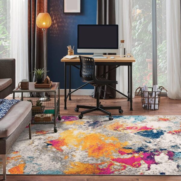 Rugshop Sky Collection Modern Abstract Area Rug 5' x 7' Multi - Image 7