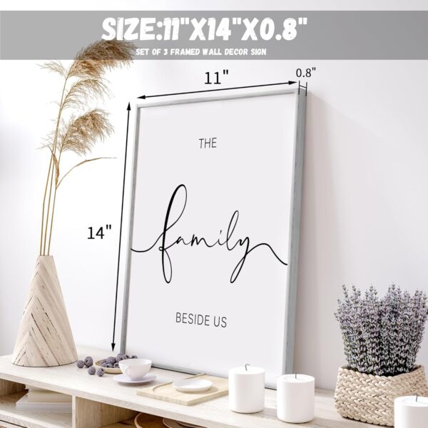 Heiple Set of 3 Framed Farmhouse Bless The Food Before Us Sign Kitchen Wall Decor for Dining Room Decor Wall Art Wood Signs (Gray,11"x14") - Image 7