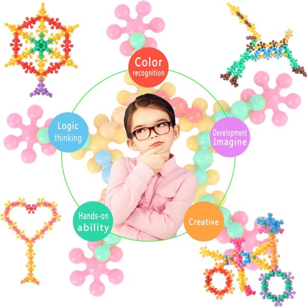 TOMYOU 400 Pieces Building Blocks Kids STEM Toys Educational Building Toys Discs Sets Interlocking Solid Plastic for Preschool Kids Boys and Girls Aged 3+, Safe Material Creativity - Image 4