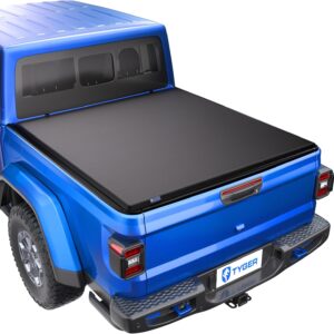 Tyger Auto T3 Soft Tri-fold Truck Bed Tonneau Cover Compatible with 2020-2024 Jeep Gladiator JT | 5' (60") Bed | TG-BC3J1060
