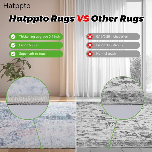 Area Rug 5x7 Rugs for Living Room 5x7 Abstract Rugs Washable Rugs 5 x 7 Modern Area Rugs Carpet for Bedroom Living Room Indoor Distressed Non Slip Non Sheeding Low Pile, Tan/Brown/Grey - Image 3