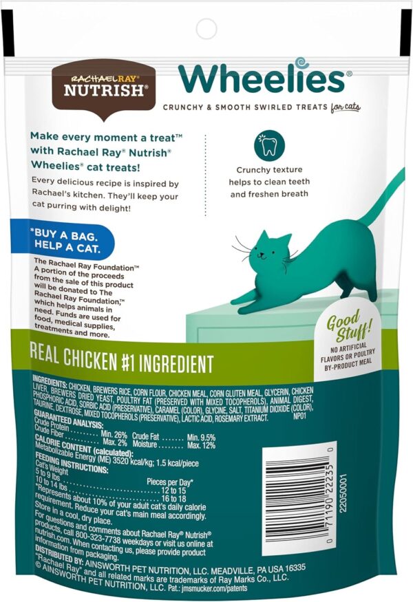 Rachael Ray Nutrish Wheelies Cat Treats, Chicken, 5 Ounces (Pack of 6) - Image 4