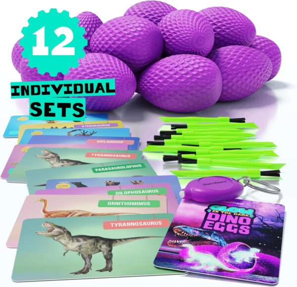 Glow in The Dark Dino Eggs Dig Kit for Kids - Dinosaur Egg Digging Toys for Boys & Girls Ages 8 Year Old Boy Toddler Gifts - Birthday Party Gift Ideas - Excavation Science Activities - Image 4