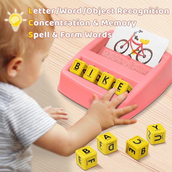 Educational Toys for 3-5 Year Old Girls Gifts, Matching Letter Game Preschool ABC Learning Toys for Kids Ages 4-8 Years, Christmas Birthday Gifts for Toddler Toys Age 2-4 - Image 2
