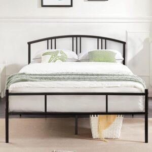 VECELO 14 inch Full Size Bed Frame Metal Platform Mattress Foundation with headboard Footboard Steel Slat Support/No Box Spring Needed/Easy Assembly