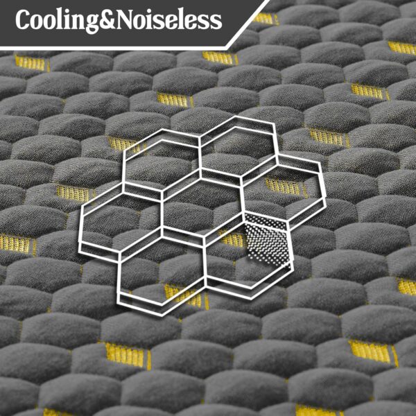 Waterproof Mattress Protector, Full Size Mattress Pad Fitted 6-15" Deep Pocket, 3D Air Fabric Double Bed Mattress Cover Noiseless Washable for College Dorm(Carbon Gray) - Image 5