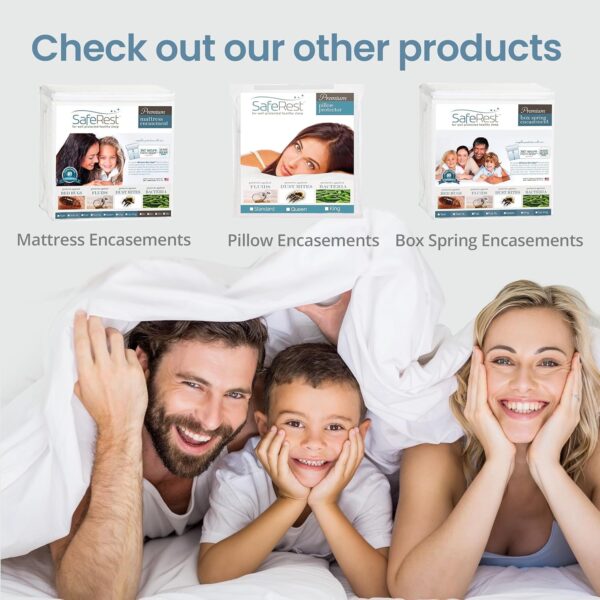 SafeRest 100% Waterproof Full Size Mattress Protector - Fitted with Stretchable Pockets - Machine Washable Cotton Mattress Cover for Bed - Perfect Bedding Airbnb Essentials for Hosts - Image 3