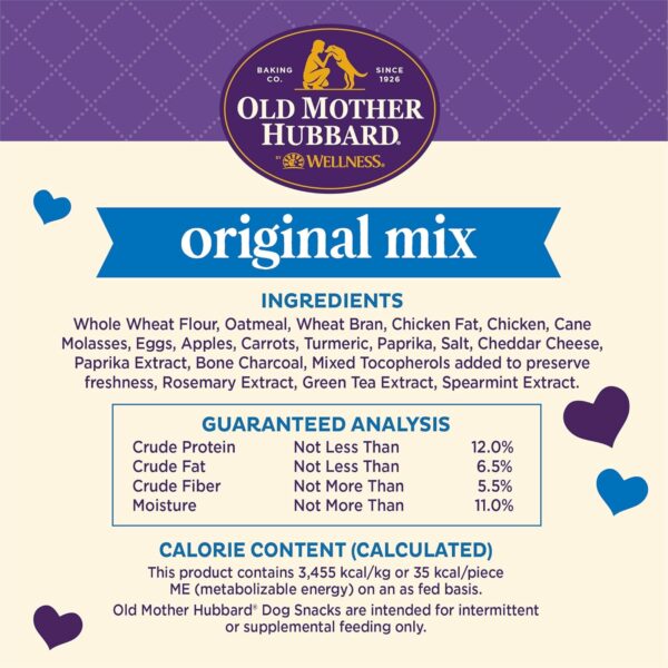 Old Mother Hubbard by Wellness Classic Original Mix Natural Dog Treats, Crunchy Oven-Baked Biscuits, Ideal for Training, Small Size, 6 pound bag - Image 7
