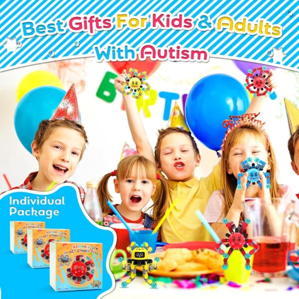 Transformable Fidget Spinner Toys for Kids & Adults,3 PCS Fidget Toys for Teens Anxiety,Sensory Toys for Autism ADHD Stress Relief,Gifts for Boys Girls Kids Fingertip Gyros Travel Toys - Image 6