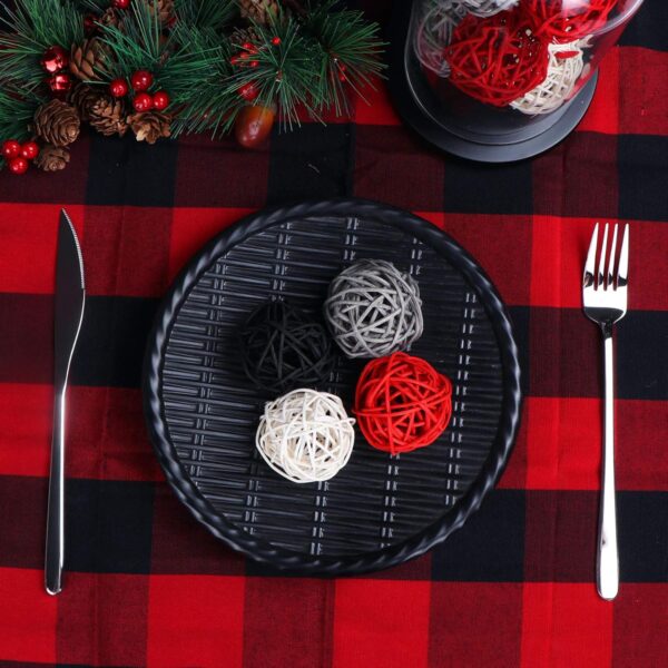 STMK 24 Pcs 2 Inch Rattan Balls Decorations, Wicker Balls Decorative for Home Decor DIY Vase Bowl Filler Ornament Baby Room Nursery Décor Wedding Table Decoration (Black, Grey, Red, White) - Image 6