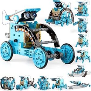 Lucky Doug 12-in-1 STEM Solar Robot Kit Toys Gifts for Kids 8 9 10 11 12 13 Years Old, Educational Building Science Experiment Set Birthday for Kids Boys Girls