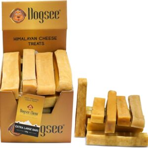 Dogsee Himalayan Dog Chews X-Large 10 Count | 100% Natural Yak Chews | Smoke Dried | Long Lasting Healthy Treats for Aggressive Chewers | Helps Fight Plaque & Tartar | SRP Box