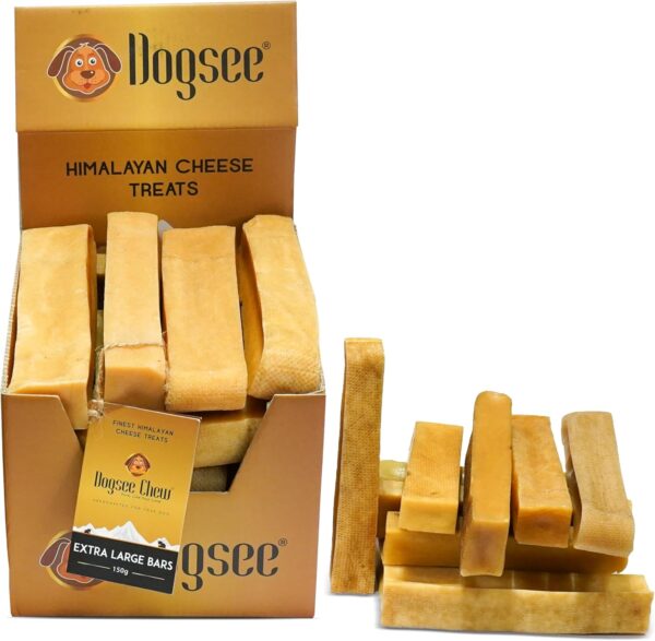 Dogsee Himalayan Dog Chews X-Large 10 Count | 100% Natural Yak Chews | Smoke Dried | Long Lasting Healthy Treats for Aggressive Chewers | Helps Fight Plaque & Tartar | SRP Box