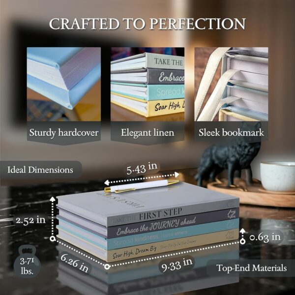 Set of 4 Decorative Books for Home Decor with Pen • Fake Books for Decoration • Premium Decor • Living Room Decor Aesthetic Bookshelf Decor Books • Designer Coffee Table Books Hardcover - Image 3