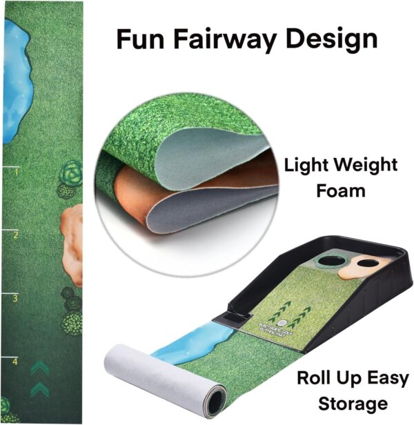 Kids Golf Set - Electronic Mini Golf Set including Kids Extendable Golf Club Toy Putter, 3 Plastic Golf Balls, 72” Interactive Putting Mat with Light-Up & Musical Scoring Holes, for Children Age 5+ - Image 4