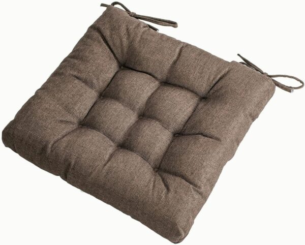 SQUARE MOON 4 Pack Chair Cushions, Seat Cushions, Chair Pads, Chair Mat for Indoor, Outdoor Dining Chairs, Kitchen Chairs, Dining Room Chairs (16" × 16" × 4 Pack, Black Coffee) - Image 3