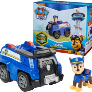 Paw Patrol, Chase’s Patrol Cruiser, Toy Car with Collectible Action Figure, Sustainably Minded Kids Toys for Boys & Girls Ages 3 and Up